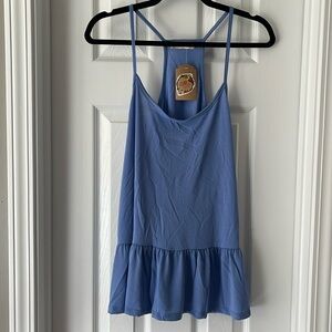 ee:some Racerback Tank Top with Ruffle at bottom NWT